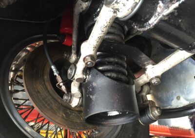 Ferrari 400 Super America Wheel Well After Dry Ice Blasting
