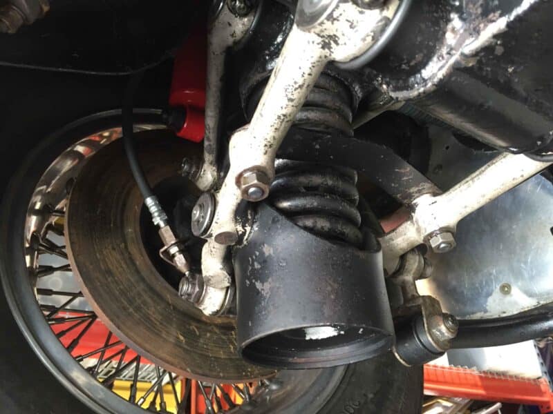 Ferrari 400 Super America Wheel Well After Dry Ice Blasting