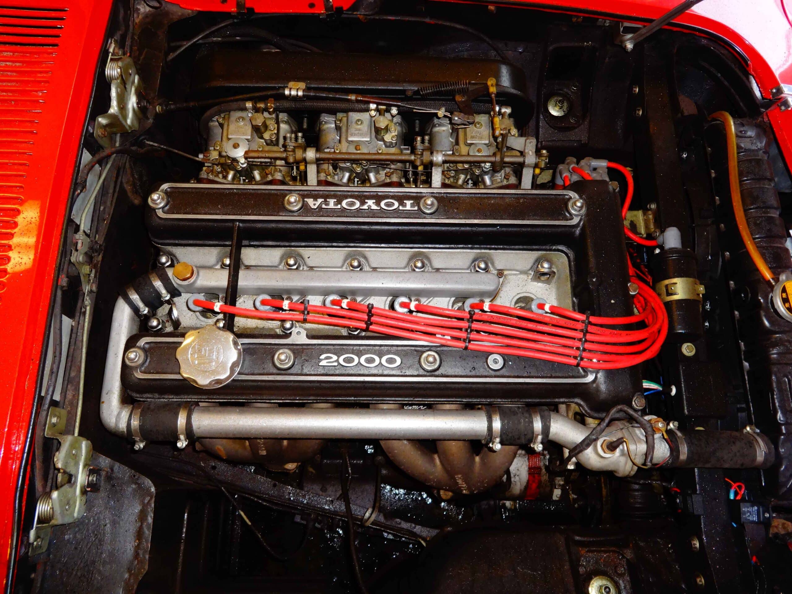 Toyota 2000GT Engine Before Dry Ice Blasting
