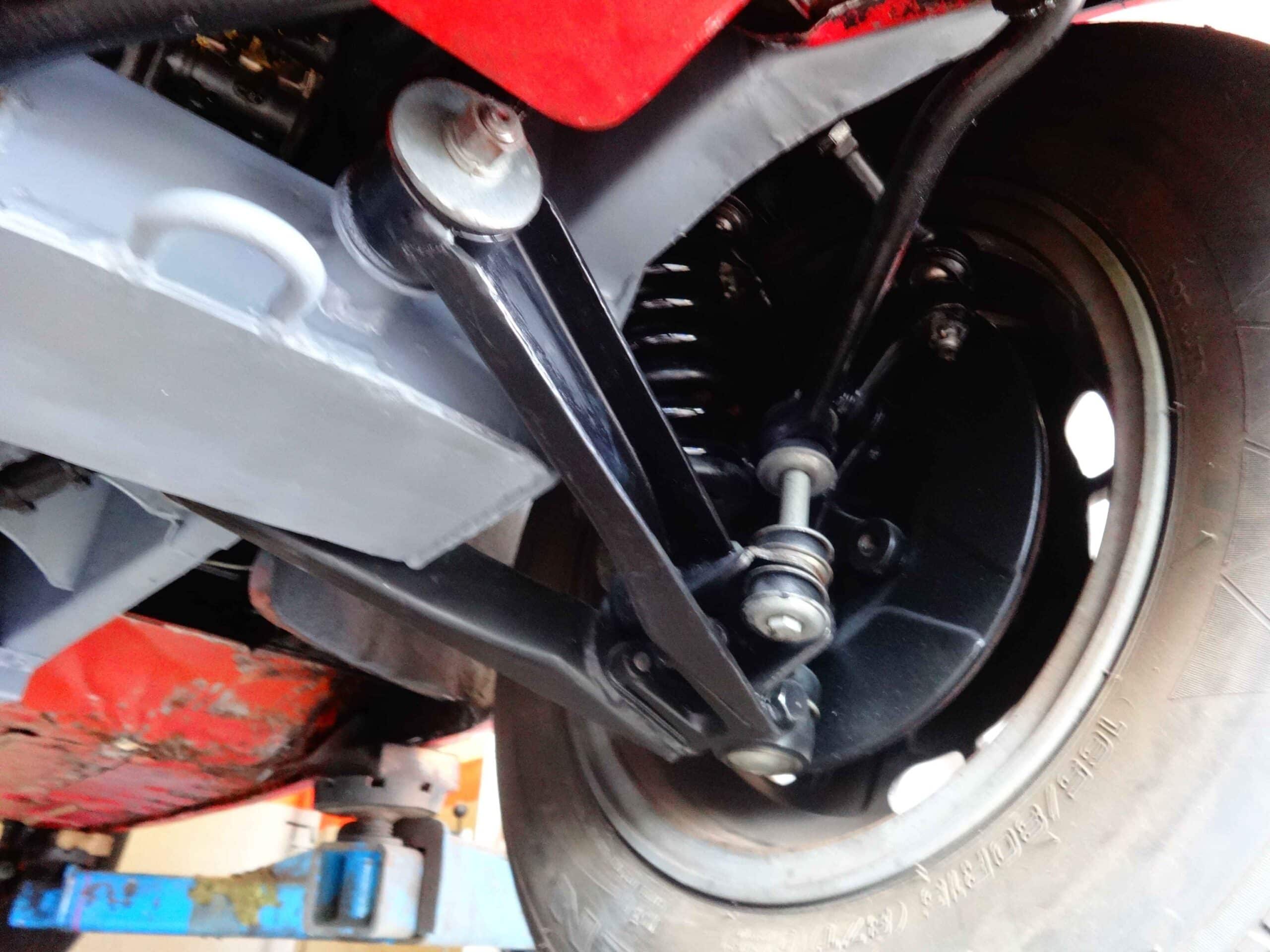 Toyota 2000GT Wheel Well After Dry Ice Blasting